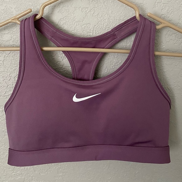 Nike women’s swoosh medium support padded sports bra blue size M - Picture 1 of 5